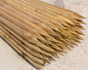 Piquet Bois Fraisé Raboté Traité Autoclave Classe 4 Marron - Diam. 60 mm 2