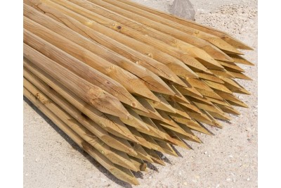 Piquet Bois Fraisé Raboté Traité Autoclave Classe 4 Marron
