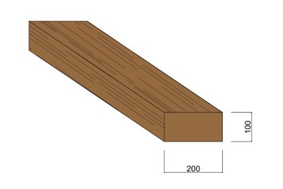 Traverse paysagère Autoclave Classe 4 Marron - 100 mm x 200 mm