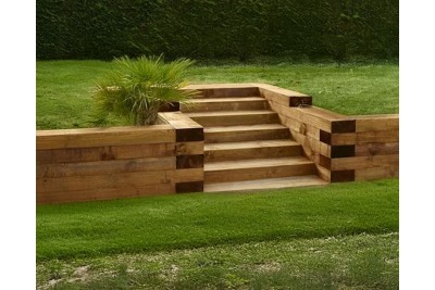 Traverse paysagère Autoclave Classe 4 Marron