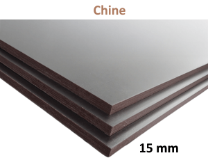 Panneau Contreplaqué Filmé - Chine - 2,50 m x 1,25 m - ép.15 mm