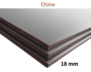 Panneau Contreplaqué Filmé - Chine - 2,50 m x 1,25 m - ép.18 mm