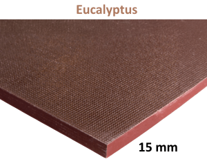 Panneau Contreplaqué Filmé - Antidérapant EUCALYPTUS - 2,50 m x 1,25 m - ép.15 mm