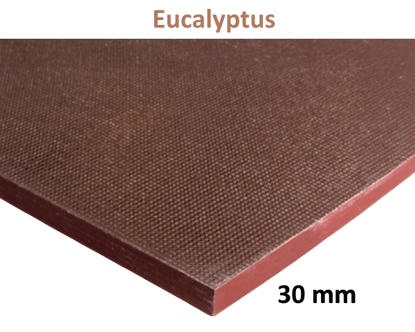 Panneau Contreplaqué Filmé - Antidérapant EUCALYPTUS - 2,50 m x 1,25 m - ép.30 mm