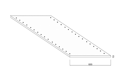 Tablette pré-percée Mélaminé - Blanc - 600 mm - ép.19 mm