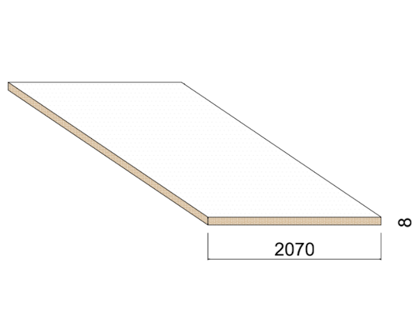 Panneau Mélaminé - Blanc Perlé - 80 g/m² - 2,80 m x 2,07 m - ép.8 mm
