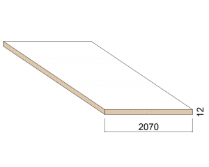 Panneau Mélaminé - Blanc Perlé - 80 g/m² - 2,80 m x 2,07 m - ép.12 mm 2
