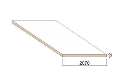Panneau Mélaminé - Blanc Perlé - 80 g/m² - 2,80 m x 2,07 m - ép.12 mm