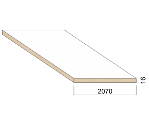 Panneau Mélaminé - Blanc Perlé - 80 g/m² - 2,80 m x 2,07 m - ép.16 mm 2
