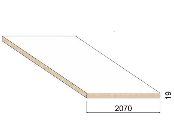 Panneau Mélaminé - Blanc Perlé - 80 g/m² - 2,80 m x 2,07 m - ép.19 mm