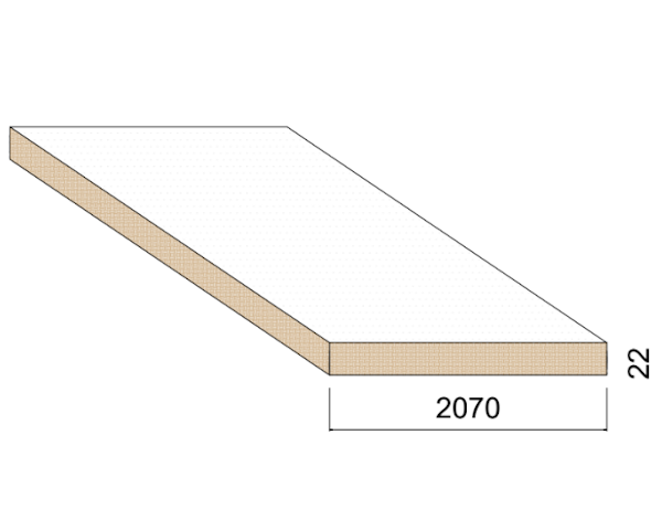 Panneau Mélaminé - Blanc Perlé - 80 g/m² - 2,80 m x 2,07 m - ép.22 mm