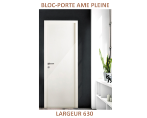 Bloc-porte isoplane Âme pleine - Chant droit - Prépeint - 1 vantail - 204 cm x 63 cm