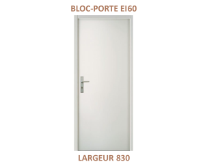 Bloc-porte isoplane Âme Coupe-feu EI60 - Chant droit - Prépeint - 1 vantail - 204 cm x 83 cm