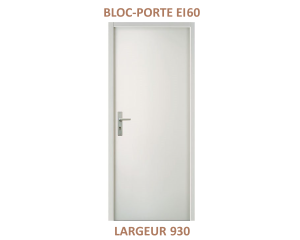 Bloc-porte isoplane Âme Coupe-feu EI60 - Chant droit - Prépeint - 1 vantail - 204 cm x 93 cm