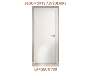 Bloc-porte isoplane Alvéolaire - Prépeint - 1 vantail - 204 cm x 73 cm