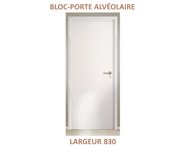 Bloc-porte isoplane Alvéolaire - Prépeint - 1 vantail - 204 cm x 83 cm