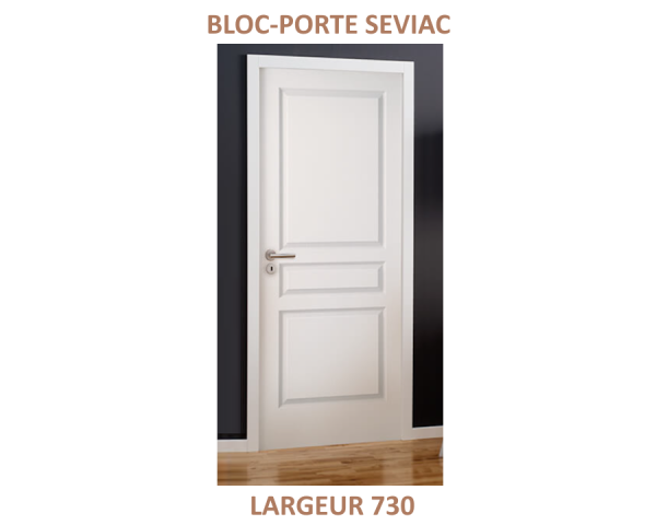 Bloc-porte post-formé SEVIAC - Alvéolaire - Prépeint - 204 cm x 73 cm