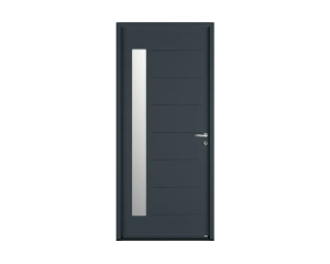 Portes d'entrée ACIER - ABSCISSE EVO - Anthracite - Poussant Gauche - 215 cm x 90 cm