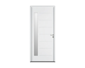 Portes d'entrée ACIER - ABSCISSE EVO - Blanc - Poussant Gauche - 215 cm x 90 cm