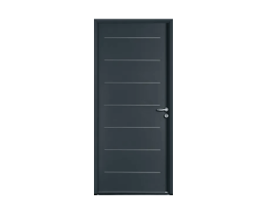 Portes d'entrée ACIER - ÉQUATION - Anthracite - Poussant Gauche - 215 cm x 90 cm