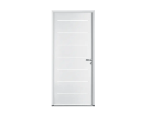 Portes d'entrée ACIER - ÉQUATION - Blanc - Poussant Gauche - 215 cm x 90 cm