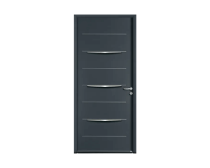 Portes d'entrée ACIER - ALIA - Anthracite - Poussant Gauche - 215 cm x 90 cm