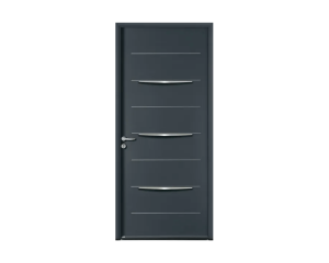 Portes d'entrée ACIER - ALIA - Anthracite - Poussant Droit - 215 cm x 90 cm