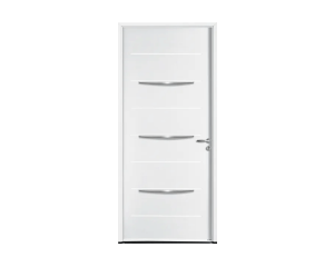 Portes d'entrée ACIER - ALIA - Blanc - Poussant Gauche - 215 cm x 90 cm