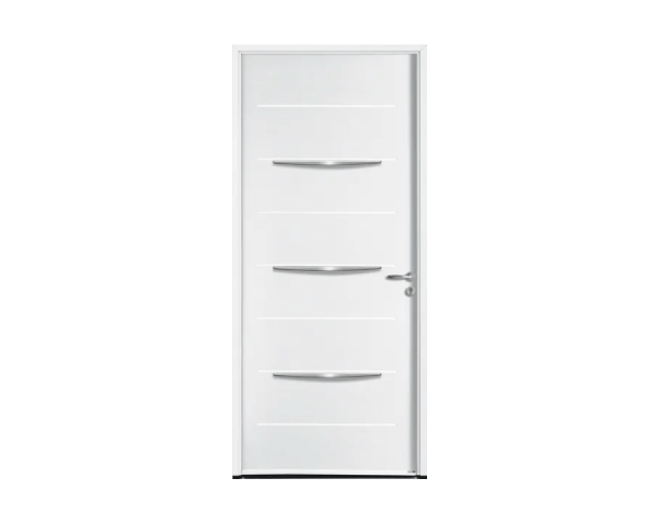 Portes d'entrée ACIER - ALIA - Blanc - Poussant Gauche - 215 cm x 90 cm
