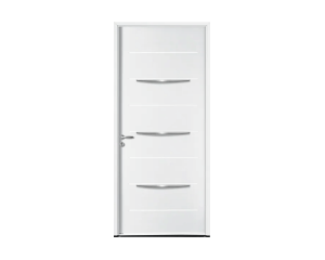 Portes d'entrée ACIER - ALIA - Blanc - Poussant Droit - 215 cm x 90 cm