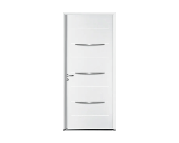 Portes d'entrée ACIER - ALIA - Blanc - Poussant Droit - 215 cm x 90 cm