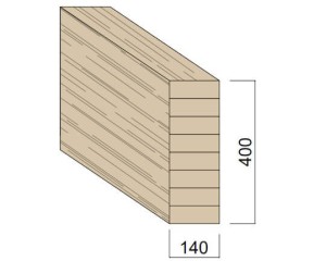 Poutre Lamellée-collée Epicéa 140 x 400 mm