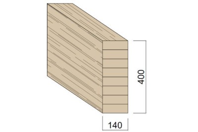 Poutre Lamellée-collée Epicéa 140 x 400 mm Poutre Lamellée-collée Epicéa 140 x 400 mm