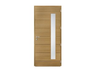 Porte d'entrée bois et alu modèle ALBE vue extérieure 2