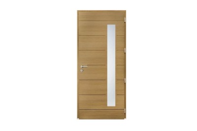 Porte d'entrée bois et alu modèle ALBE vue intérieure Porte d'entrée bois et alu modèle ALBE vue intérieure