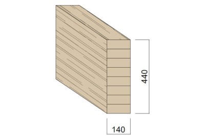 Poutre Lamellée-collée Epicéa 140 x 440 mm Poutre Lamellée-collée Epicéa 140 x 440 mm