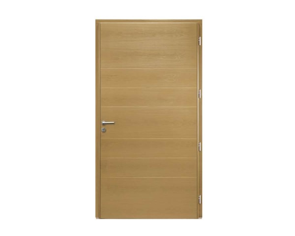 Porte d'entrée Bois et Alu modèle PHOSPHORE Mixte. Vue intérieure.