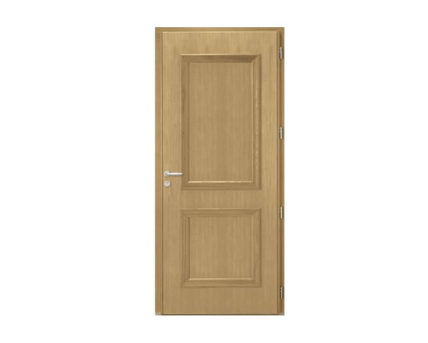 Porte d'entrée Bois et Alu modèle ODYSSEE Mixte. Vue intérieure.