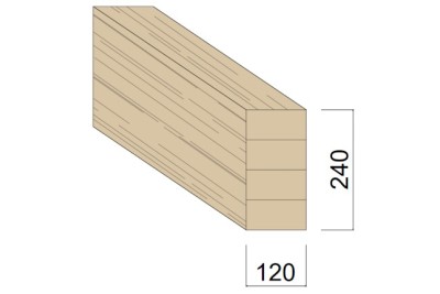 Poutre Contre-collée Epicéa 120 x 240 mm Poutre Contre-collée Epicéa 120 x 240 mm