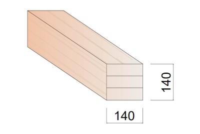 Poutre Contre-collée Douglas 140 x 140 mm