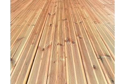 Lames de Terrasse en bois - Pin Autoclave - 145 x 27 mm