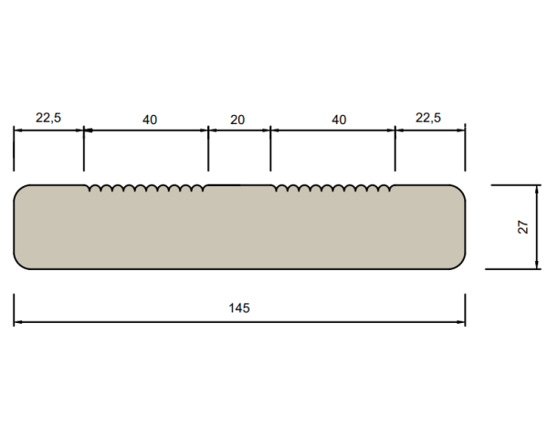 Lames de Terrasse en bois - Pin Autoclave - 145 x 27 mm