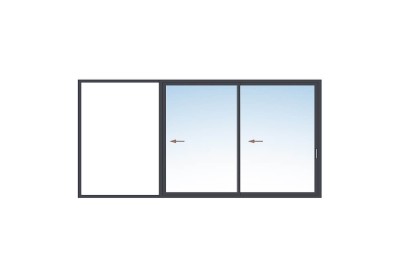 Coulissant à galandage 2 vantaux refoulement du même coté.