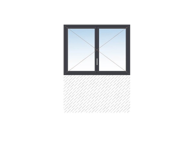 Fenêtre 2 vantaux aluminium.