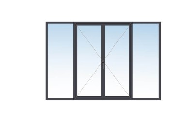 Porte Fenêtre 2 vantaux + 2 fixes PVC Porte Fenêtre 2 vantaux + 2 fixes PVC