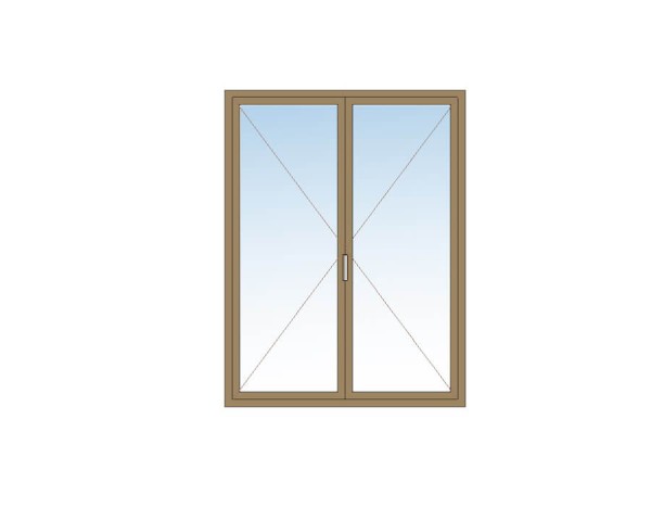 Porte Fenêtre 2 vantaux fixe BOIS