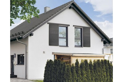 Volet coulissant aluminium LETO. Vue d ambiance. Volet coulissant aluminium LETO. Vue d ambiance.