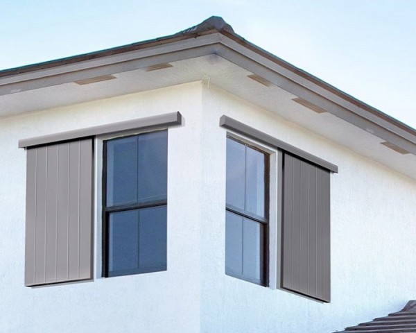 Volet coulissant aluminium MISTRAL. Vue d'ambiance.