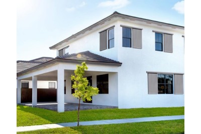 Volet coulissant aluminium MISTRAL. Vue d'ambiance.