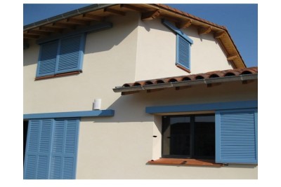 Volet coulissant Bois CALLIOPE. Vue d'ambiance. Volet coulissant Bois CALLIOPE. Vue d'ambiance.